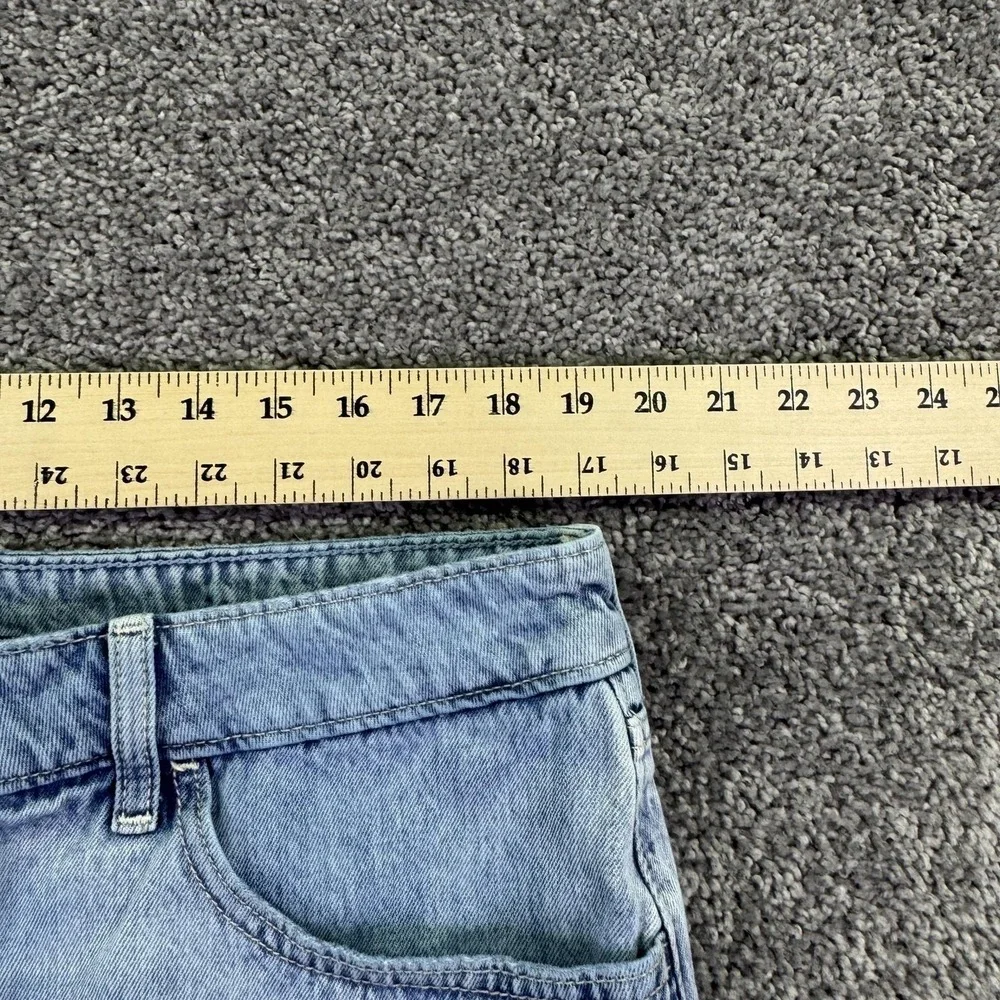 Hollister Skirt Womens 16 Blue Denim Mini Lined Pockets Casual Summer
